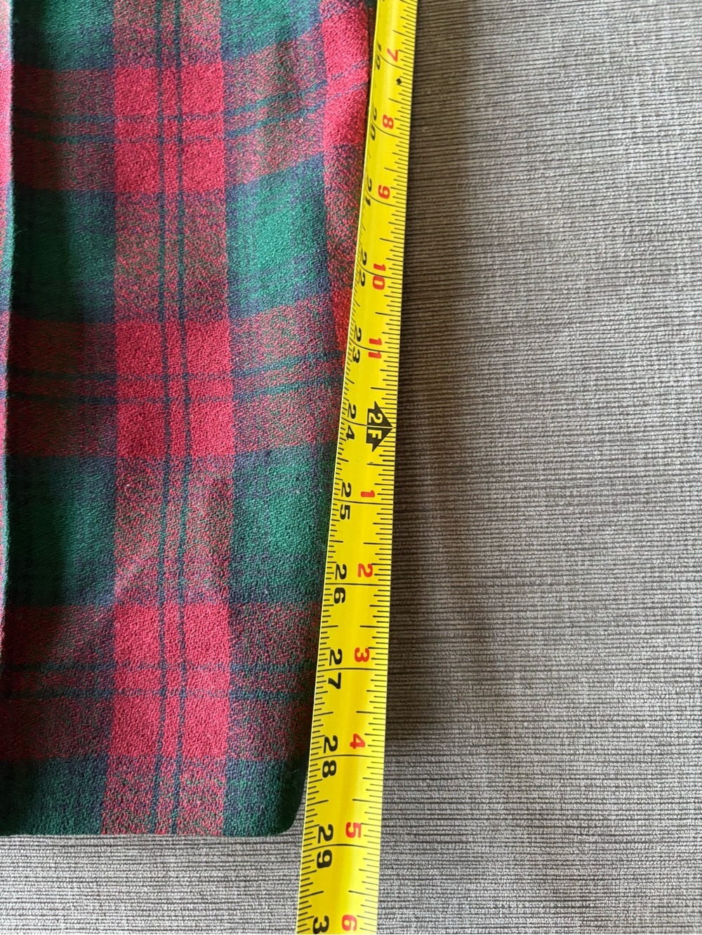 VTG Giorgio Sant Angelo 100% Wool Plaid Trousers Pants High Waisted 27" Waist S - Picture 8 of 10
